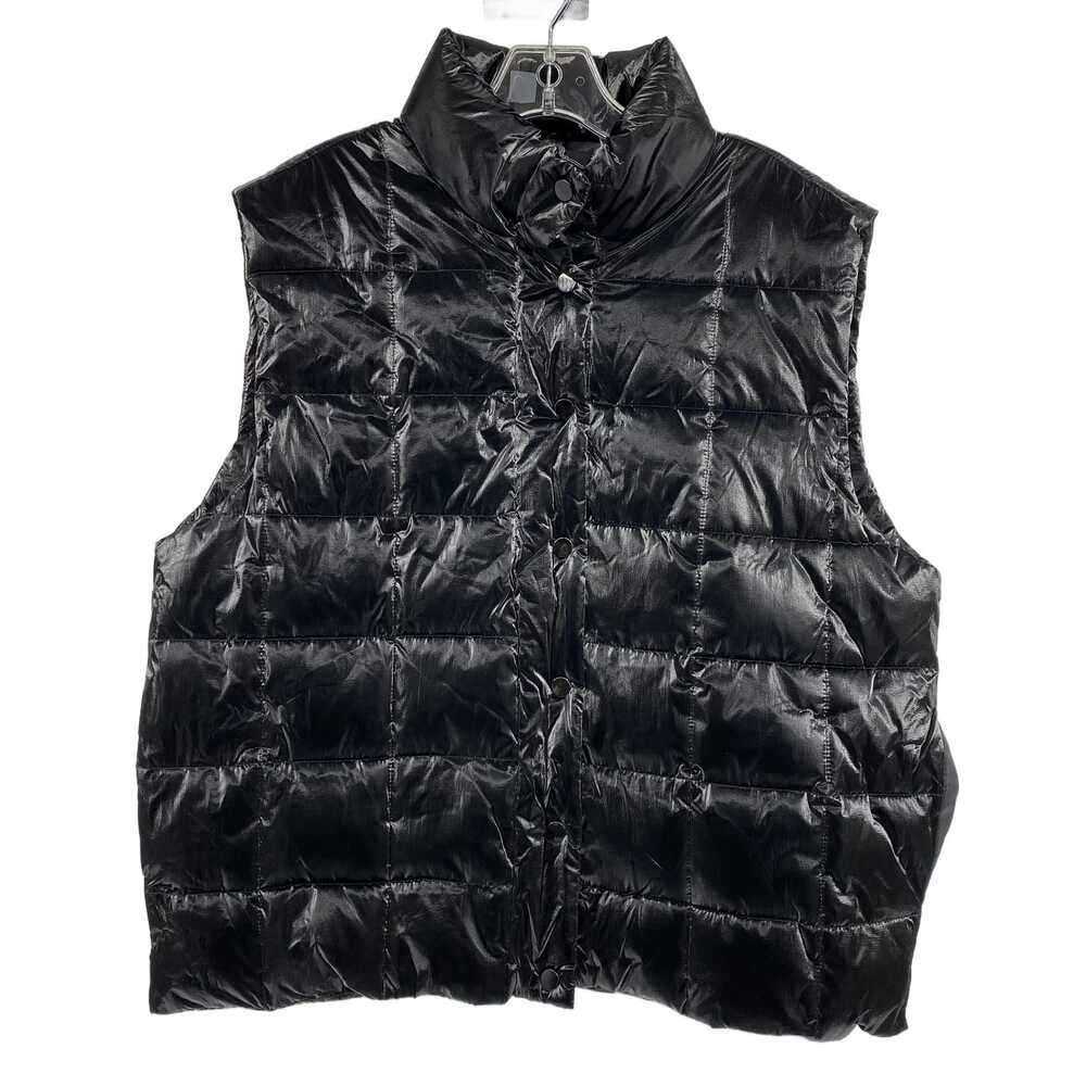 Elodie Black Nylon Puffer Vest | Women’s Size L